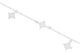 Pulsera Plata 925 Nudo de Bruja con Colgantes - Imagen 2