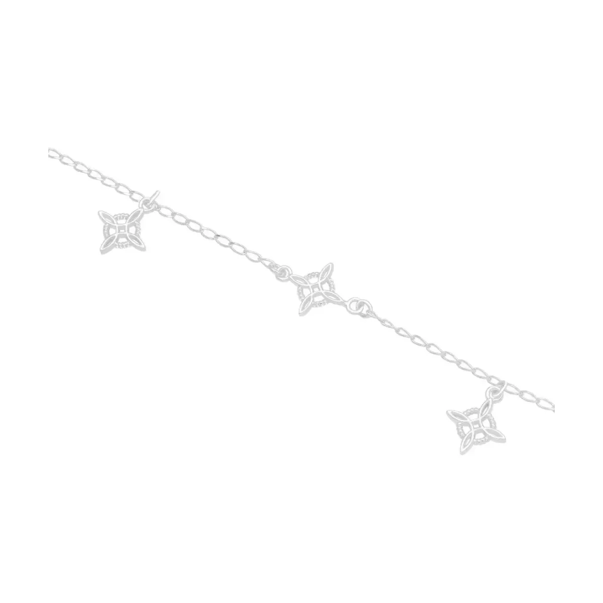 Pulsera Plata 925 Nudo de Bruja con Colgantes - Imagen 2