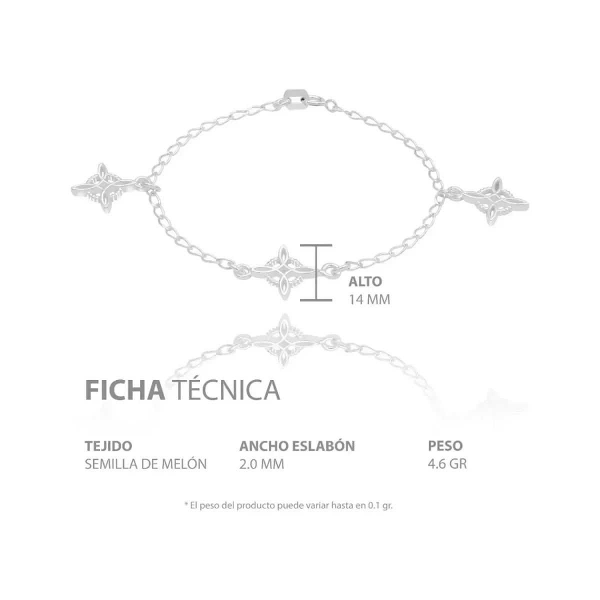 Pulsera Plata 925 Nudo de Bruja con Colgantes - Imagen 5