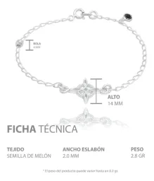 Pulsera de Plata 925 Nudo de Bruja con Cristal Negro Artesanal - Imagen 5