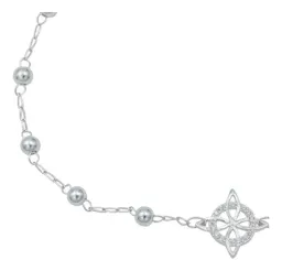 Pulsera Plata 925 Nudo de Bruja con Zirconia Ajustable Solitario - Imagen 2