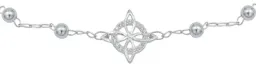 Pulsera Plata 925 Nudo de Bruja con Zirconia Ajustable Solitario - Imagen 5