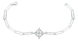 Pulsera Plata 925 Nudo Bruja con Zirconias Amuleto Protección - Imagen 1