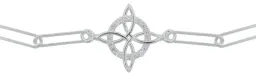 Pulsera Plata 925 Nudo Bruja con Zirconias Amuleto Protección - Imagen 2