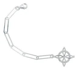 Pulsera Plata 925 Nudo Bruja con Zirconias Amuleto Protección - Imagen 3