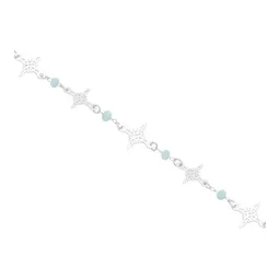 Pulsera Plata 925 Nudo Bruja con Cristal Celeste - Imagen 2