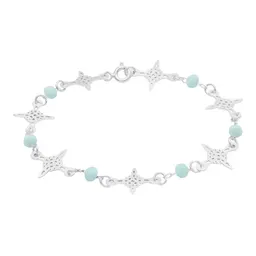 Pulsera Plata 925 Nudo Bruja con Cristal Celeste - Imagen 3