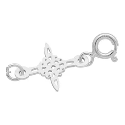 Pulsera Plata 925 Nudo Bruja con Cristal Celeste - Imagen 4