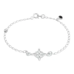 Pulsera de Plata 925 Nudo de Bruja con Cristal Negro Artesanal - Imagen 3
