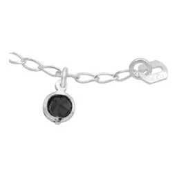 Pulsera de Plata 925 Nudo de Bruja con Cristal Negro Artesanal - Imagen 4