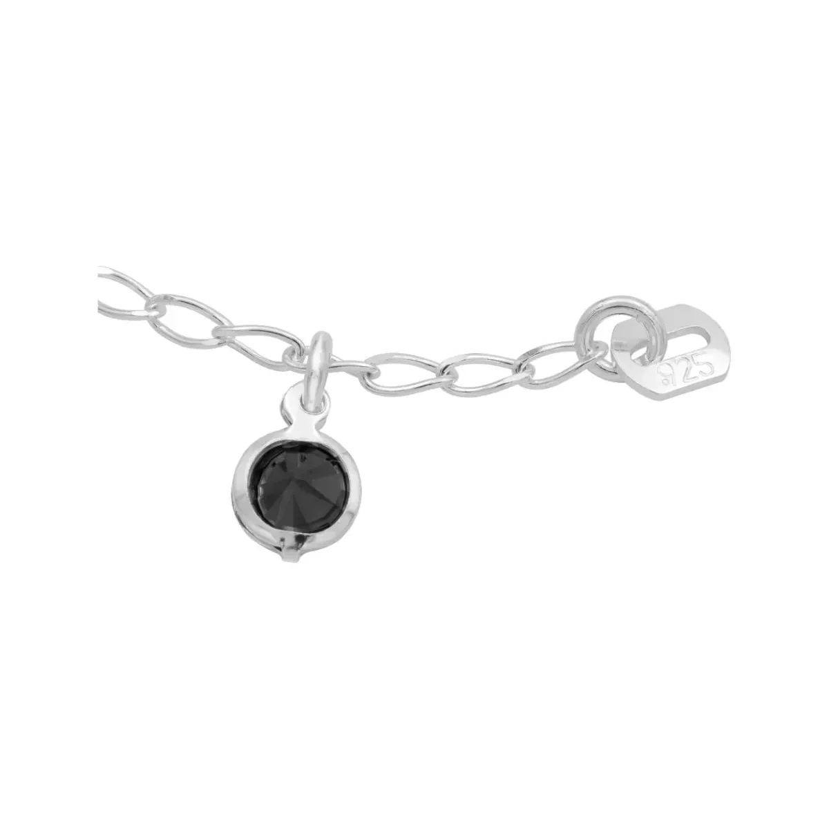 Pulsera de Plata 925 Nudo de Bruja con Cristal Negro Artesanal - Imagen 4