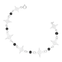 Pulsera Plata 925 Nudo Bruja con Cristal Negro - Imagen 1