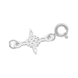 Pulsera de Plata 925 Nudo de Bruja con Cristales 19cm Mujer - Imagen 4