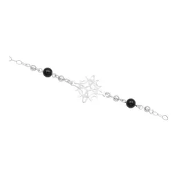 Pulsera Plata 925 Nudo Bruja Fases Lunares Ajustable Cordón Negro - Imagen 3