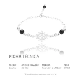 Pulsera Plata 925 Nudo Bruja Fases Lunares Ajustable Cordón Negro - Imagen 6