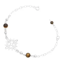Pulsera Plata 925 Nudo de Bruja Fases Lunares Ajustable - Imagen 2