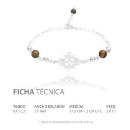 Pulsera Plata 925 Nudo de Bruja Fases Lunares Ajustable - Imagen 6
