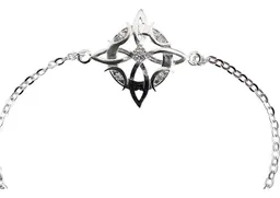 Pulsera Plata .925 Nudo de Bruja Fases Lunares Zirconias - Imagen 2