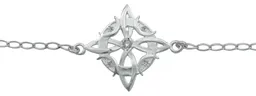 Pulsera Plata .925 Nudo de Bruja Fases Lunares Zirconias - Imagen 7