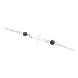 Pulsera Plata 925 Nudo de Bruja Cadena Figaro Ajustable - Imagen 2