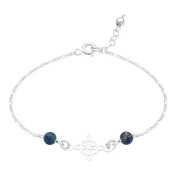 Pulsera Plata 925 Nudo de Bruja Cadena Figaro Ajustable - Imagen 3