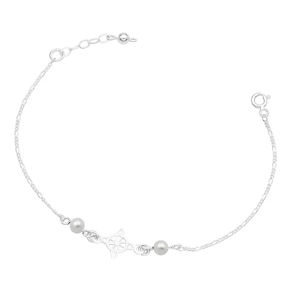 Pulsera de plata .925 Nudo Bruja Figaro ajustable mujer — Joyaris