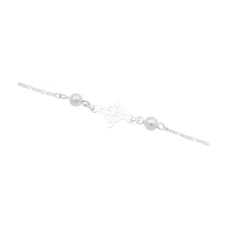 Pulsera Plata 925 Nudo de Bruja con Cadena Figaro Ajustable - Imagen 2