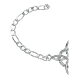Pulsera Nudo de Bruja Plata 925 Cadena Figaro Ajustable para Mujer - Imagen 2