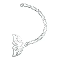 Pulsera Plata 925 Medalla Nudo Bruja Cadena Figaro 18cm - Imagen 3