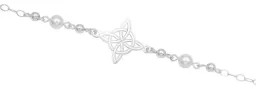 Pulsera Plata 925 Nudo de Bruja con Bolas Diseño Láser Ajustable - Imagen 3