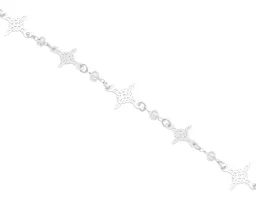 Pulsera de Plata 925 Nudo de Bruja con Cristales 19cm Mujer - Imagen 2