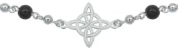 Pulsera Plata 925 Nudo Bruja Bolitas Unisex - Imagen 2