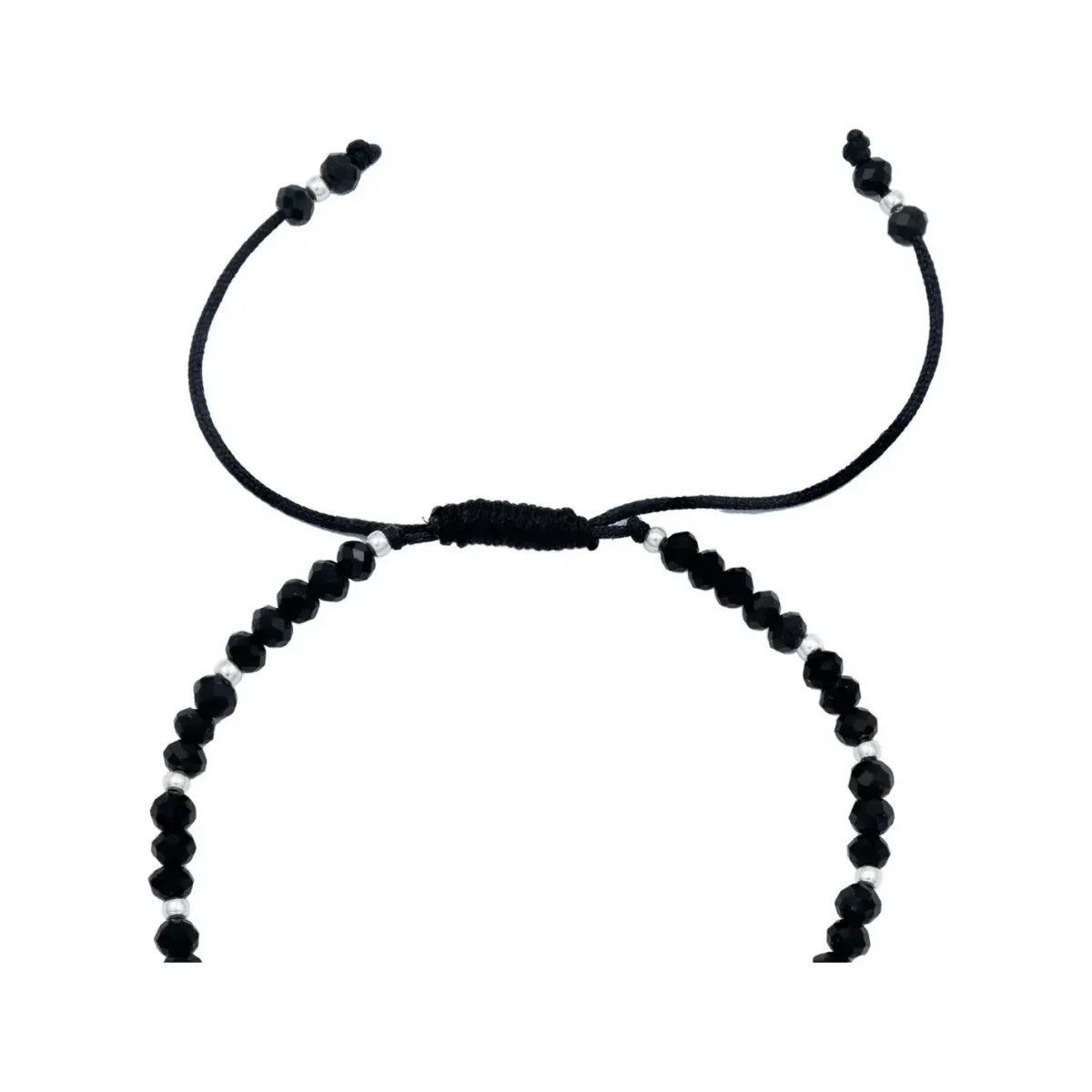 Pulsera Plata 925 Nudo Bruja Ojo Turco Ajustable Cordón Negro - Imagen 4