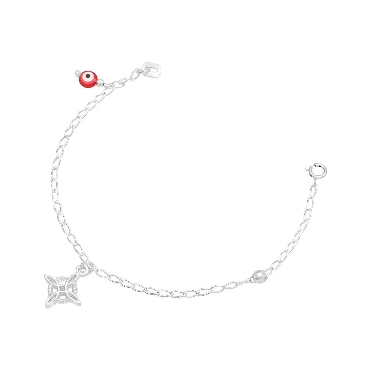 Pulsera de Plata Ley .925 Nacional con Nudo de Bruja y Ojo Turco, amuleto de protección, joyería esotérica mexicana para muje