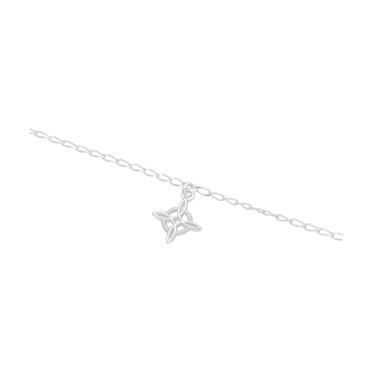 Pulsera Plata Ley .925 Nudo Bruja Ojo Turco Amuleto 18cm - Imagen 2