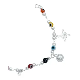 Pulsera Plata 925 Nudo de Bruja Ojo Turco Multicolor - Imagen 5