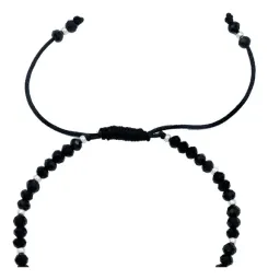 Pulsera Plata 925 Nudo Bruja Ojo Turco Ajustable Cordón Negro - Imagen 4