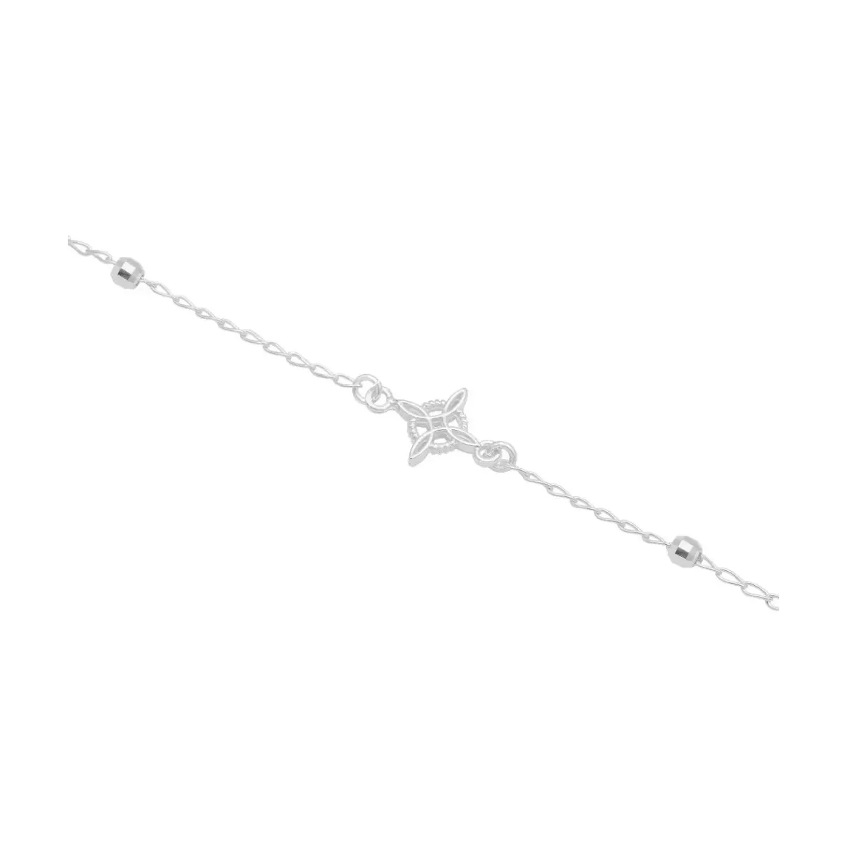 Pulsera Plata .925 Nudo de Bruja Ojo Turco Protección 18cm - Imagen 2