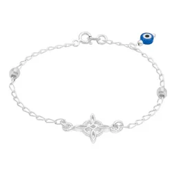 Pulsera Plata .925 Nudo de Bruja Ojo Turco Protección 18cm - Imagen 3
