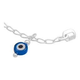 Pulsera Plata .925 Nudo de Bruja Ojo Turco Protección 18cm - Imagen 4
