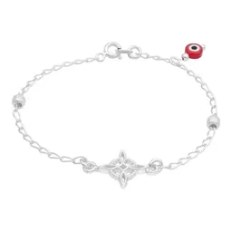 Pulsera Plata 925 Nudo Bruja Ojo Turco Rojo Bola Azucarada - Imagen 3