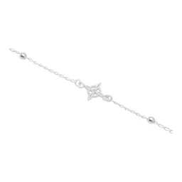 Pulsera Plata 925 Nudo Bruja con Ojo Turco Rojo de 18 cm - Imagen 2
