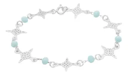 Pulsera Plata 925 Nudo Bruja con Cristal Celeste - Imagen 3