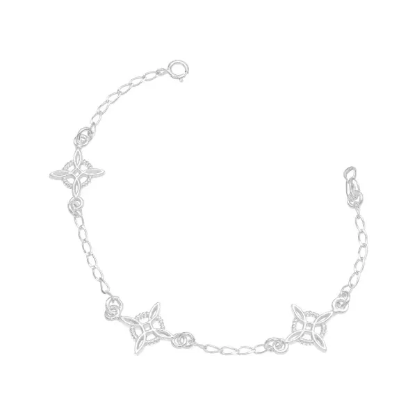 Pulsera Plata 925 Nudo de Bruja Protección Celta para Mujer - Imagen 1