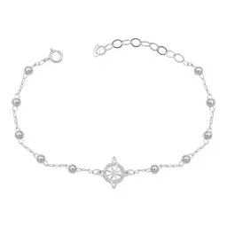 Pulsera Plata 925 Nudo de Bruja con Zirconia Ajustable Solitario - Imagen 1