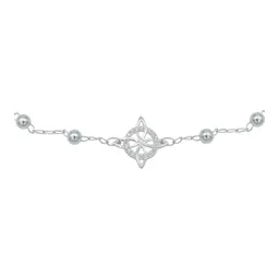 Pulsera Plata 925 Nudo de Bruja con Zirconia Ajustable Solitario - Imagen 5