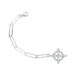 Pulsera Plata 925 Nudo Bruja con Zirconias Amuleto Protección - Imagen 3
