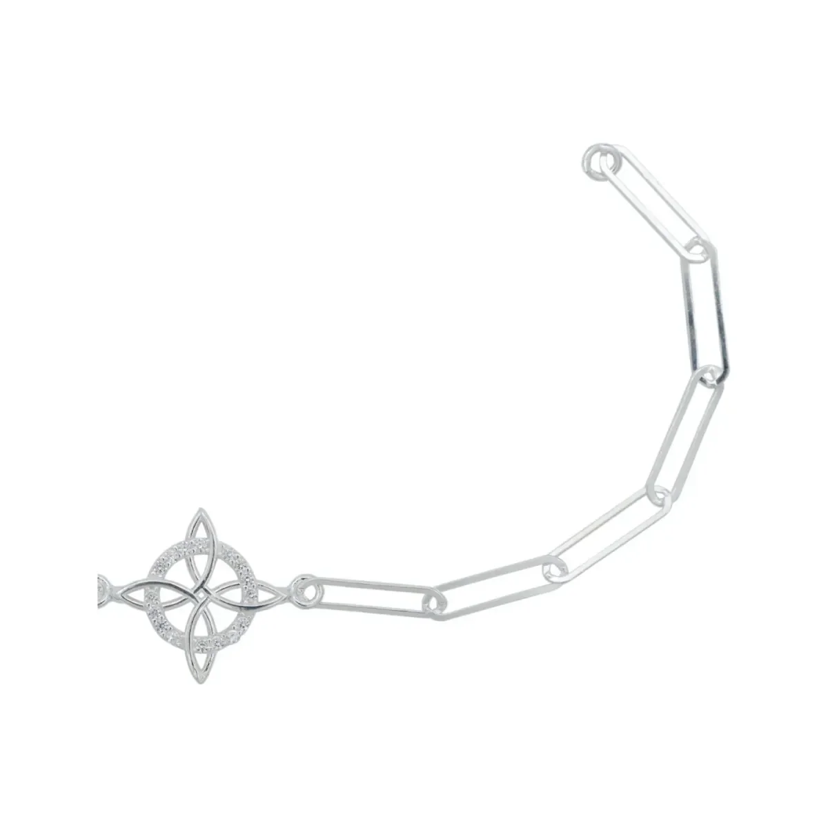 Pulsera Plata 925 Nudo Bruja con Zirconias Amuleto Protección - Imagen 4