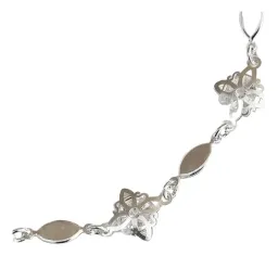 Pulsera Plata 925 Nudo de Bruja con Zirconia Ajustable Liso - Imagen 2