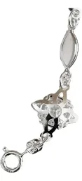 Pulsera Plata 925 Nudo de Bruja con Zirconia Ajustable Liso - Imagen 3